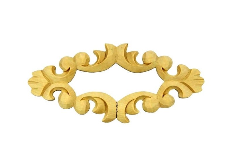  Rzeźba, ornament drewniany; ręcznie wykonany; wymiar - 24 x 12 cm 