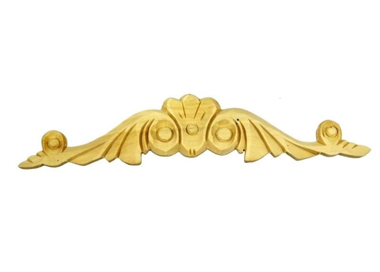  Rzeźba, ornament drewniany; ręcznie wykonany; wymiar - 32 x 6 cm 