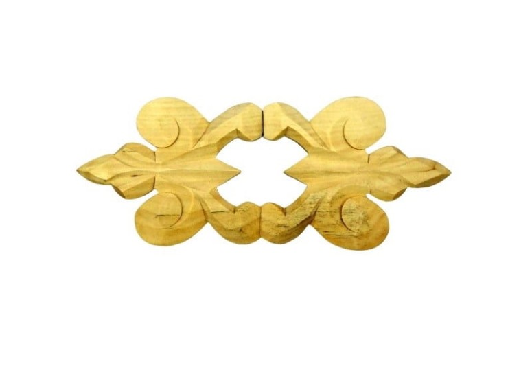  Rzeźba, ornament drewniany; ręcznie wykonany; wymiar - 17 x 7 cm 