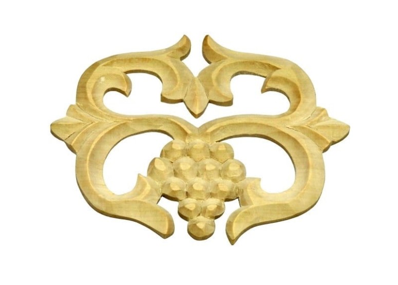  Rzeźba, ornament drewniany; ręcznie wykonany; wymiar - 17x14 cm 