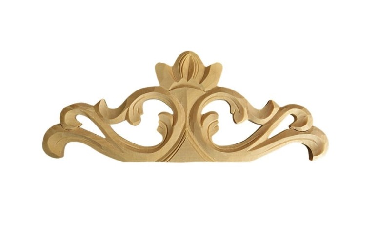  Rzeźba, ornament drewniany; ręcznie wykonany; wymiar - 29x11,5 cm 