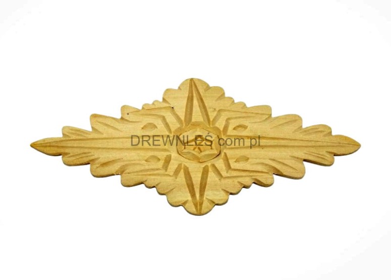  Rzeźba, ornament drewniany; ręcznie wykonany; wymiar - 19 x 8 cm 