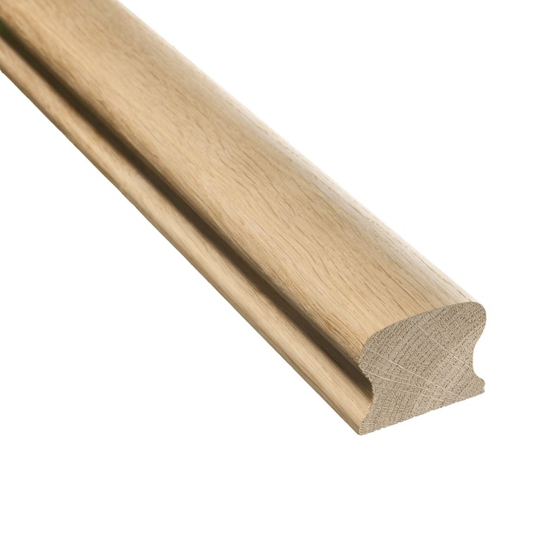  Poręcz drewniana omega. Różne przekroje.  Dąb . Wymiary (przekroje, długości) dostępne w wariantach produktu. 