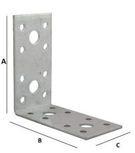 Kątownik łącznikowy 80x80x40x2,5 mm